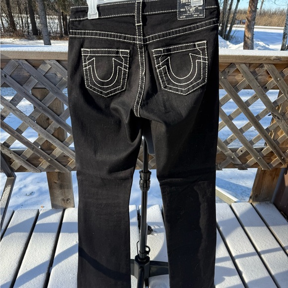 True Religion Women's Black Flare Jeans - Picture 2 of 14